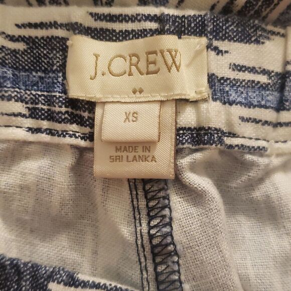 J.Crew printed linen pull on shorts geometic shorts XS style f1426 - Picture 5 of 5
